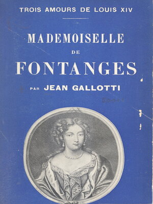 cover image of Mademoiselle de Fontanges
